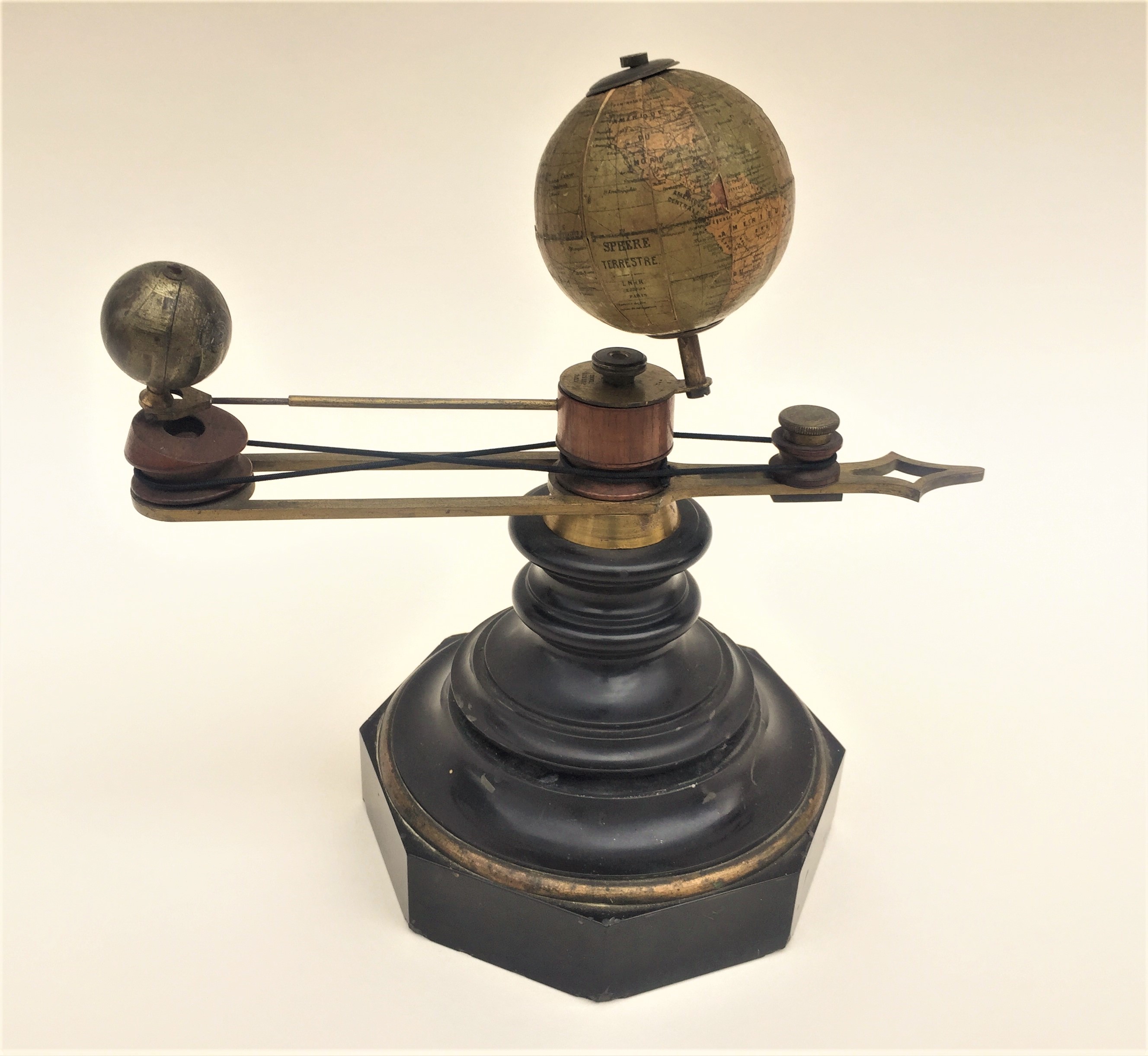 Lunarium Orrery With Moon Face And Terrestrial Globe Fleaglass