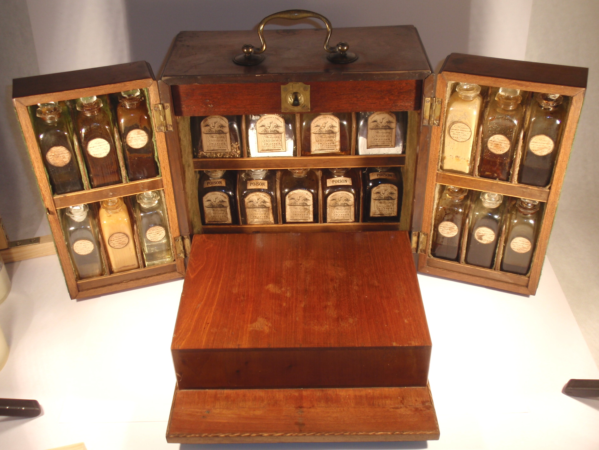 Antique Apothecary Chest, 1850 1870 Fleaglass