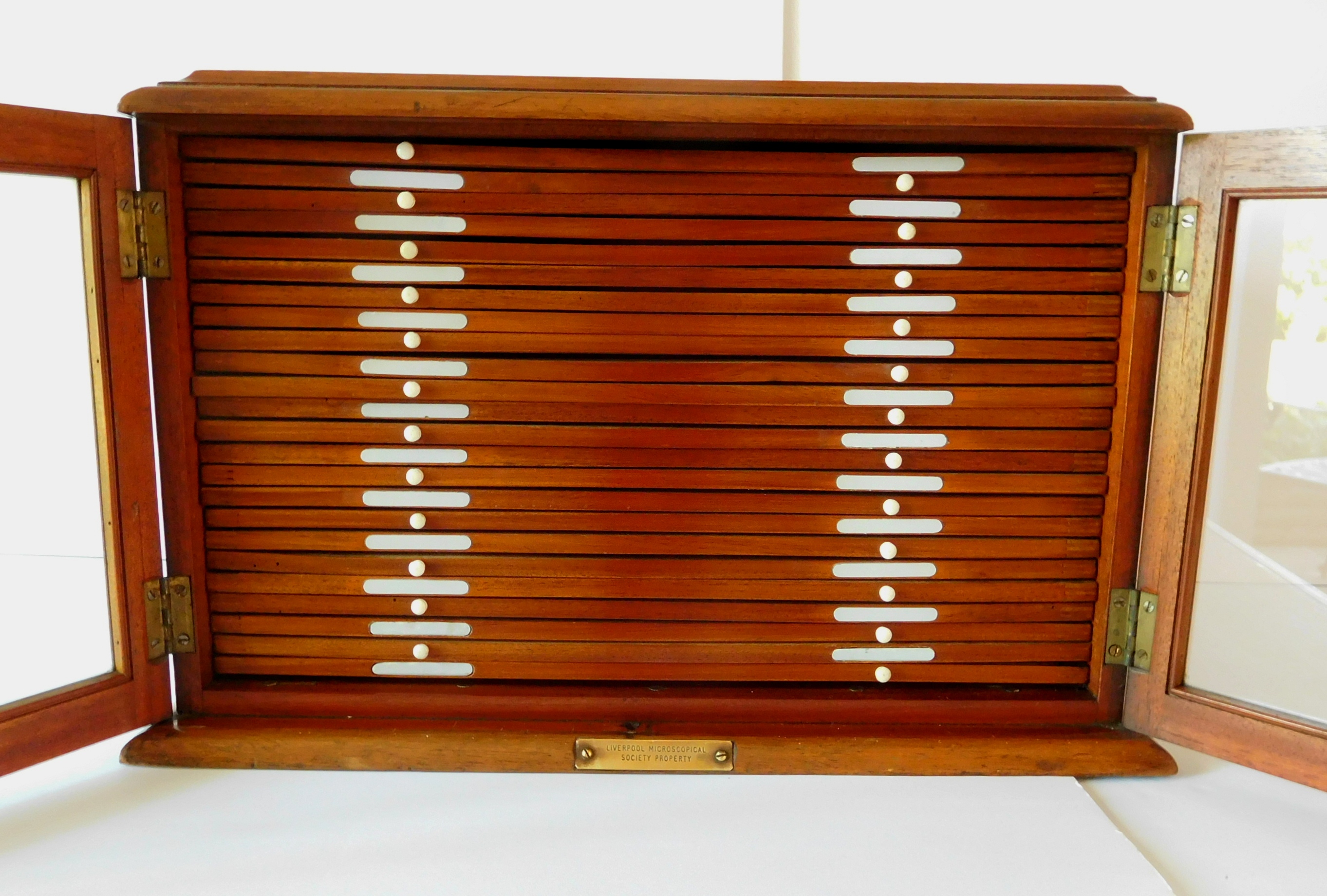 A Superb Late 19th Century Antique, Mahogany, Microscope Slide