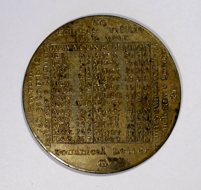 1810 Calendar Medal by Peter Kempson - Fleaglass