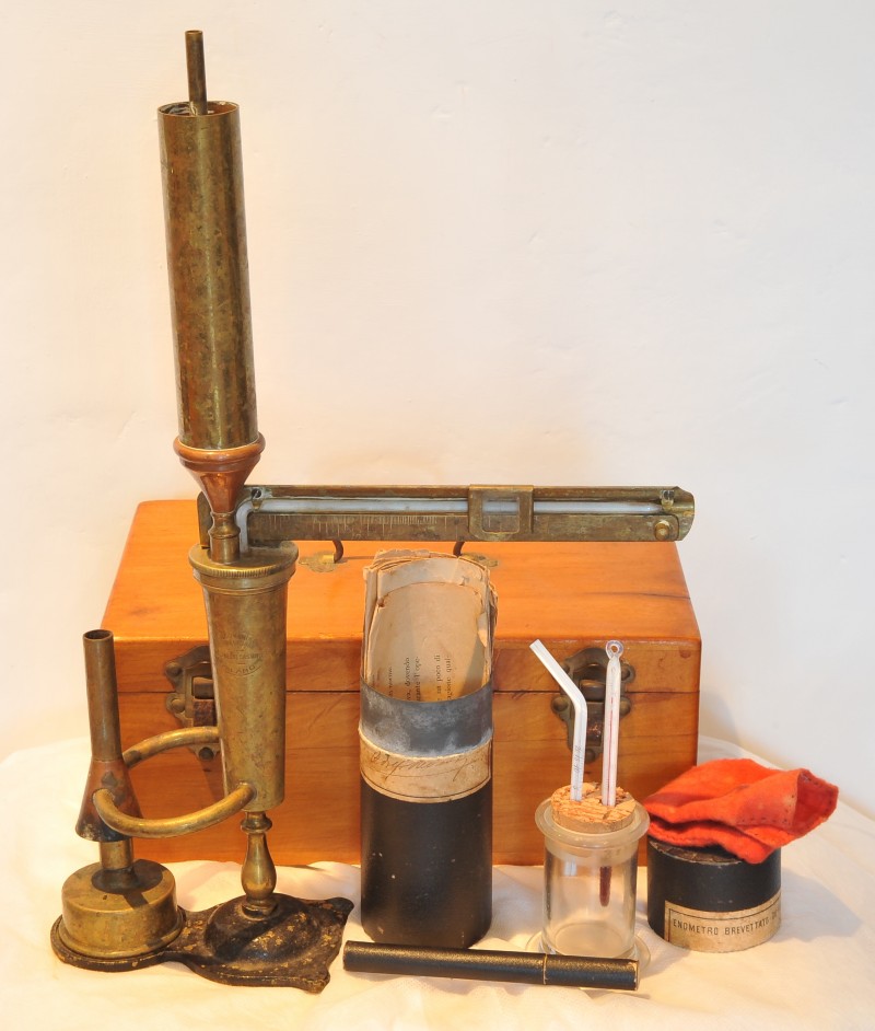 A lot of Oenology Winemaker tools - Enometer & Ebulliometer - 1900 ca ...