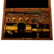 Drum microscope in original case.