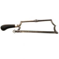 Wrought Iron with ebony Amputation saw, 18th C.