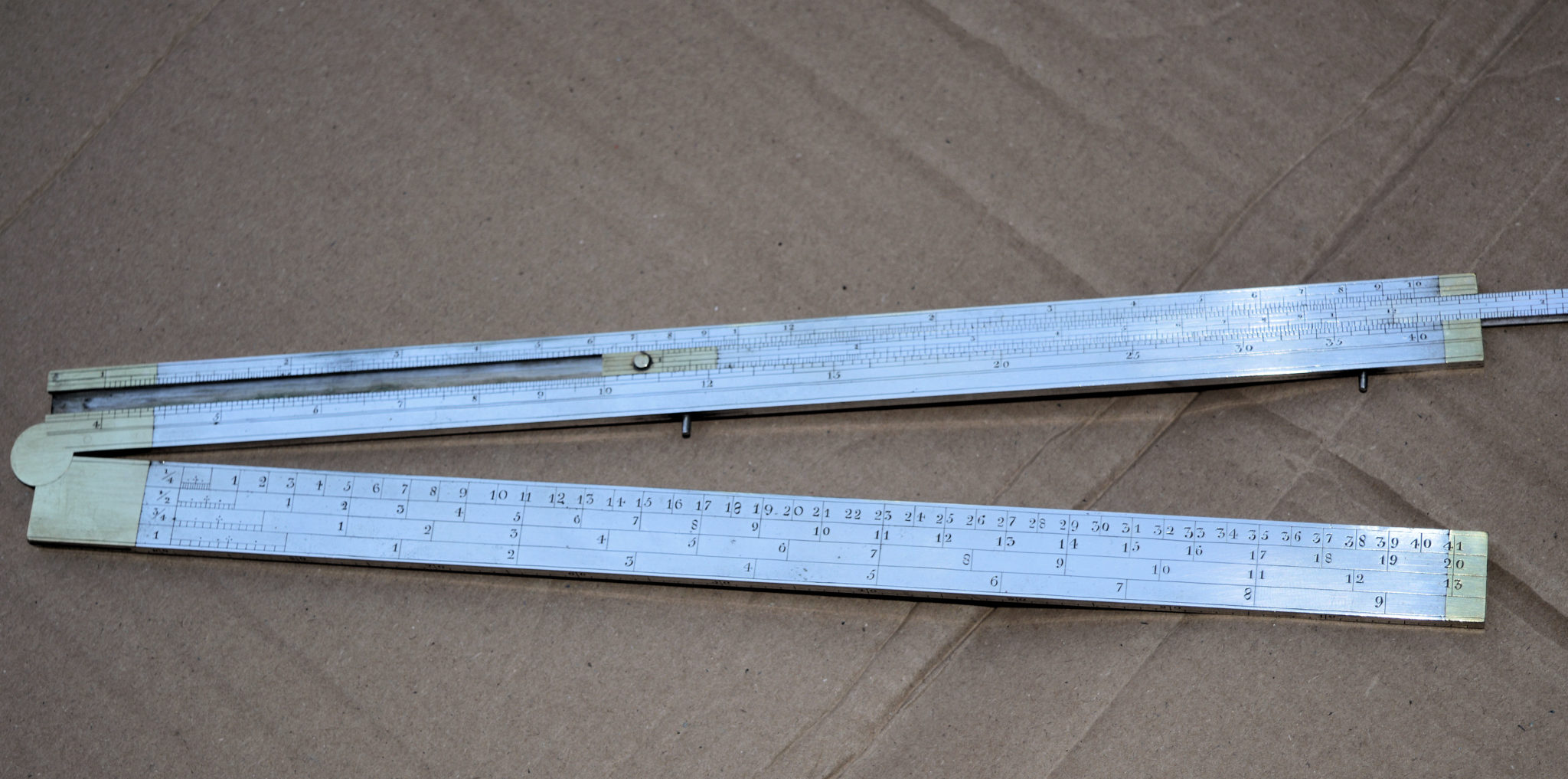 Unique silver presentation slide rule to Master Ship Builder ...