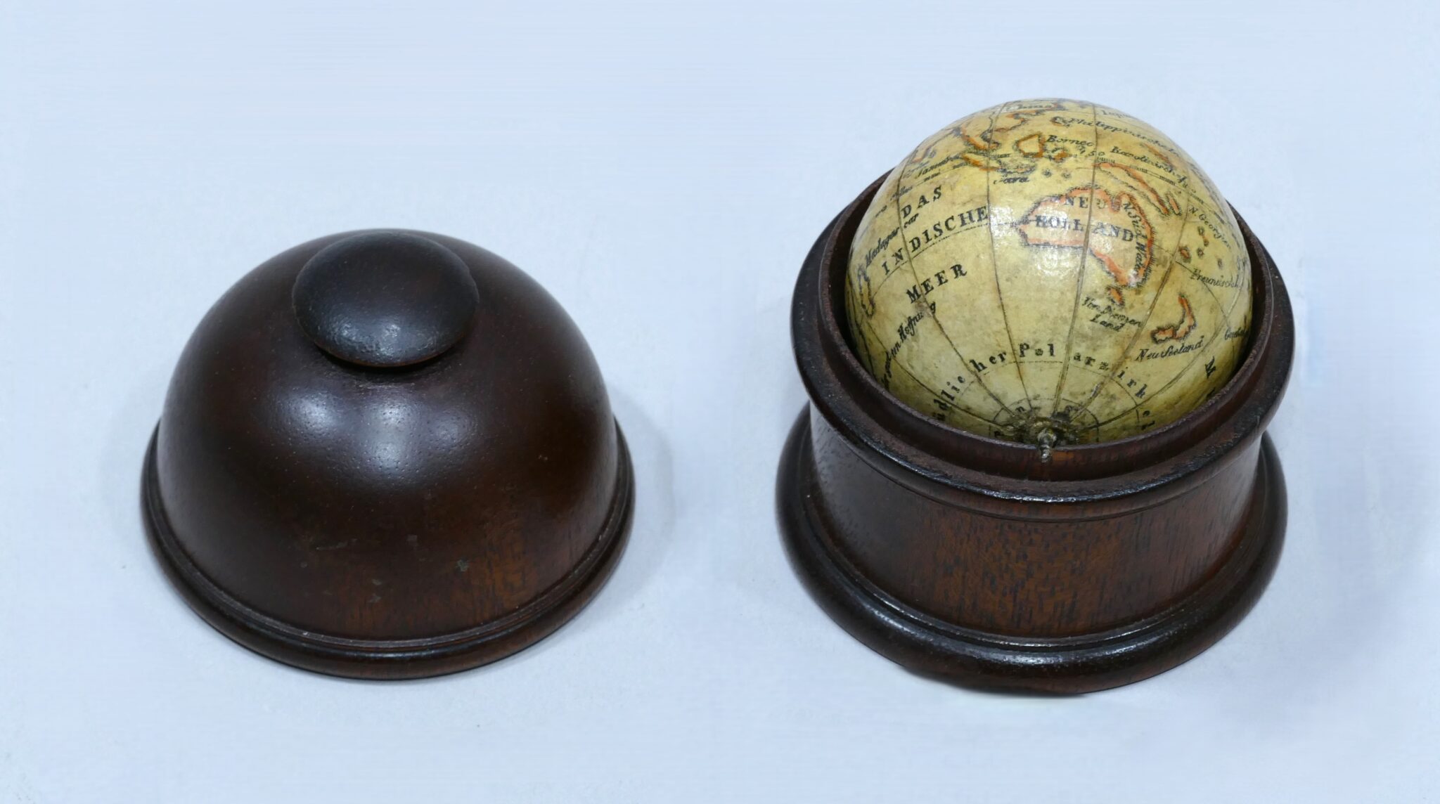 Miniature globe by Carl Bauer made circa 1820/1830