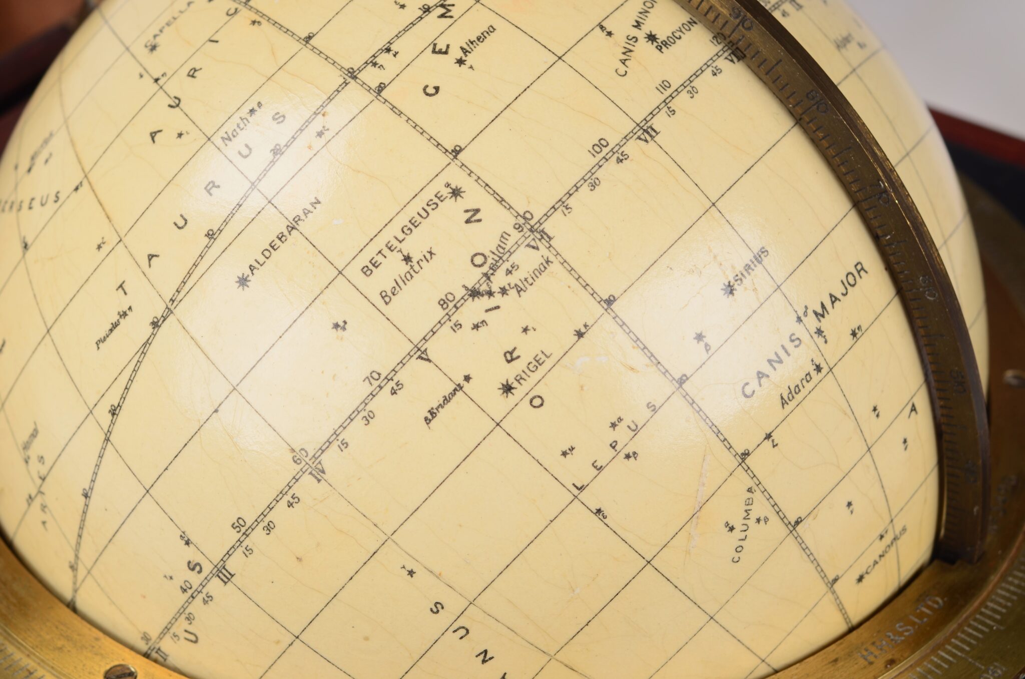 Celestial Globe, Star Finder – H.Hughes & Son, London, ca. 1920 and a Bernard’s Nautical Star Chart – Brown, Son & Ferguson, 1947