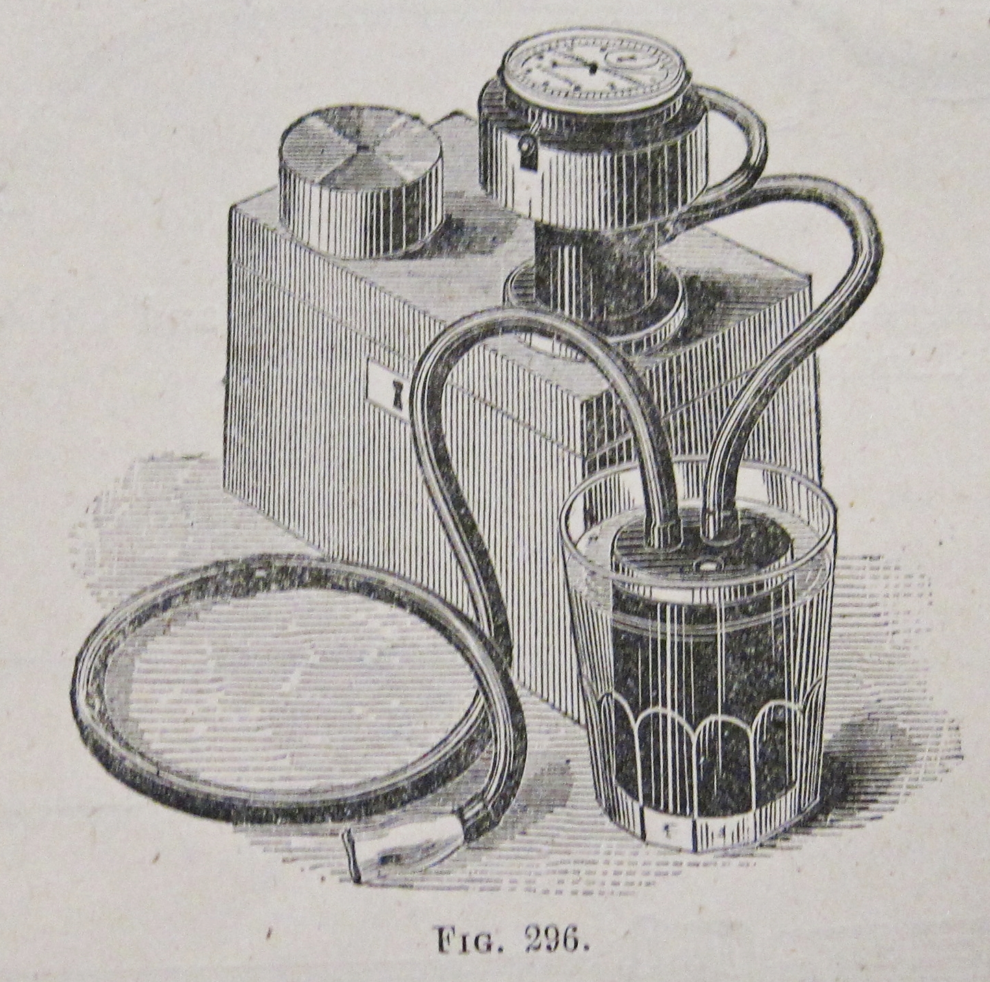 C1870 cased Lowne spirometer by Weiss