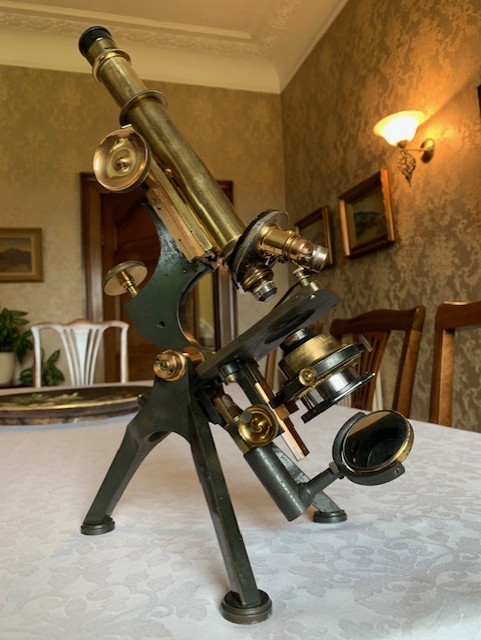 W. Watson & Sons – Edinburgh-G Brass Monocular Microscope – circa 1898