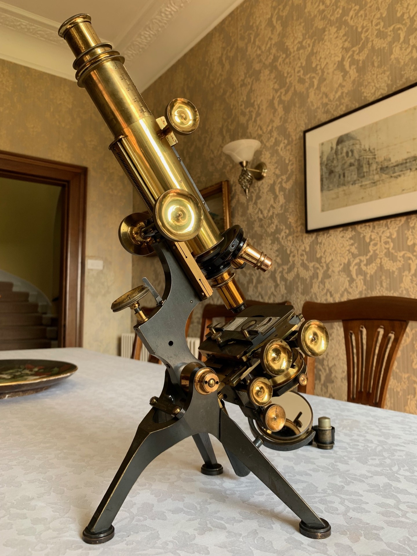 SOLD – W. Watson & Sons Edinburgh Royal Microscope in brass – circa 1901