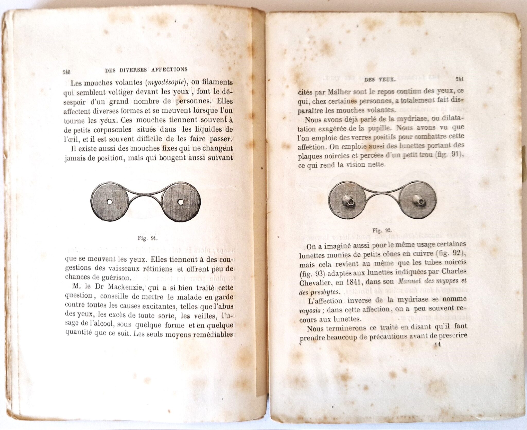 Rare Arthur Chevalier handbook about ophtalmology and spectacles – 1868