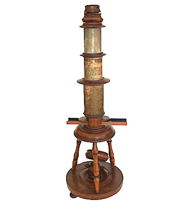 Interesting Wooden Tripode  Microscope Type Nuremberg  C.1790