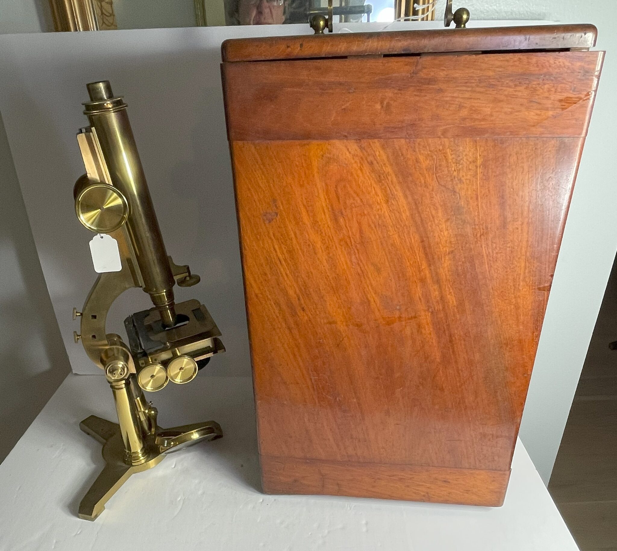 Large Smith & Beck cased microscope with accessories C1850