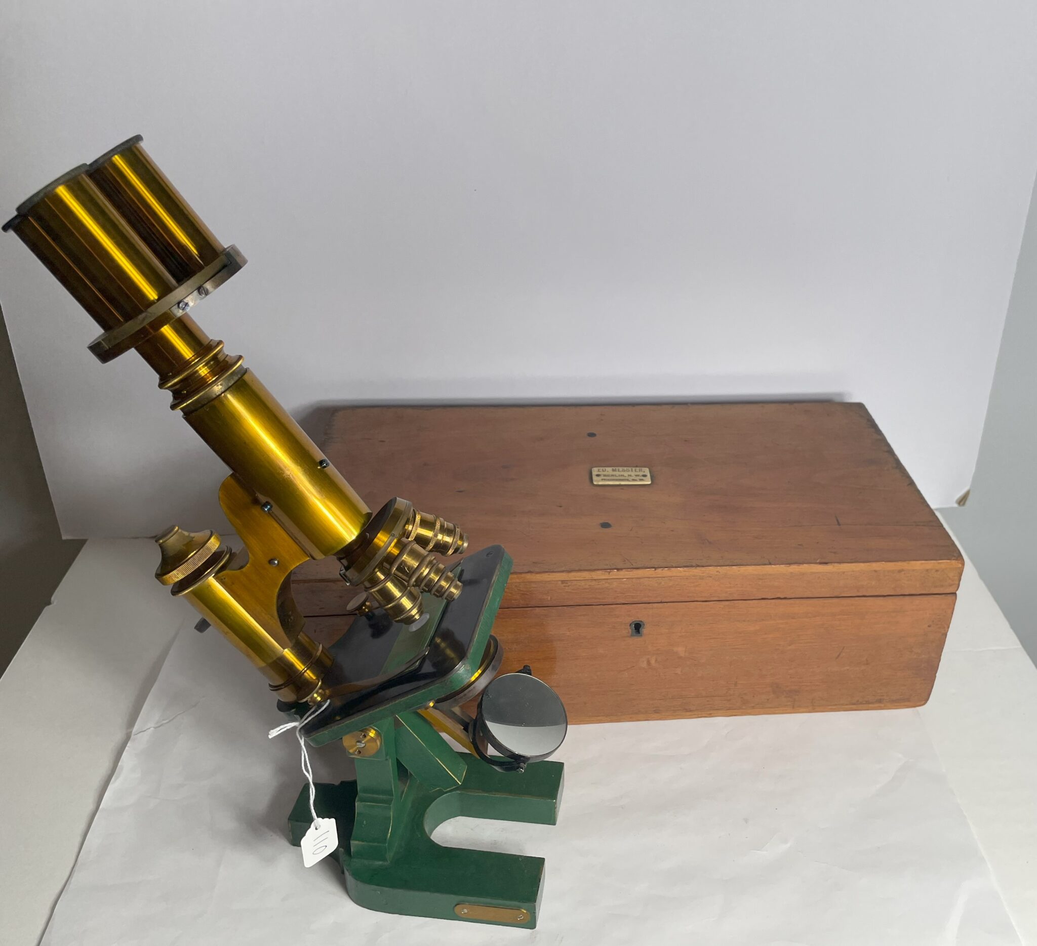 Cased Ed Messter Universal Bacteria Microscope