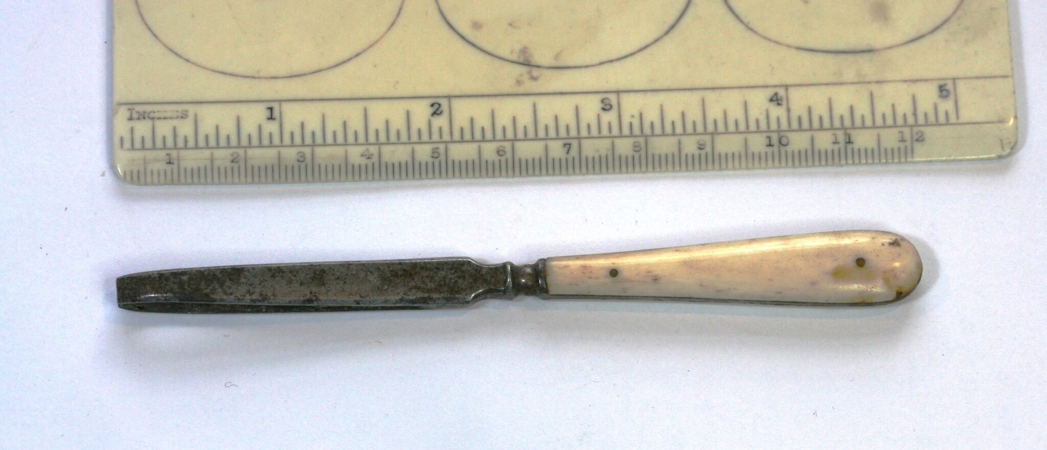 FINE STEEL AND BONE HANDLE MICROSCOPE TWEEZERS, C1880, GOOD WORKING CONDITION