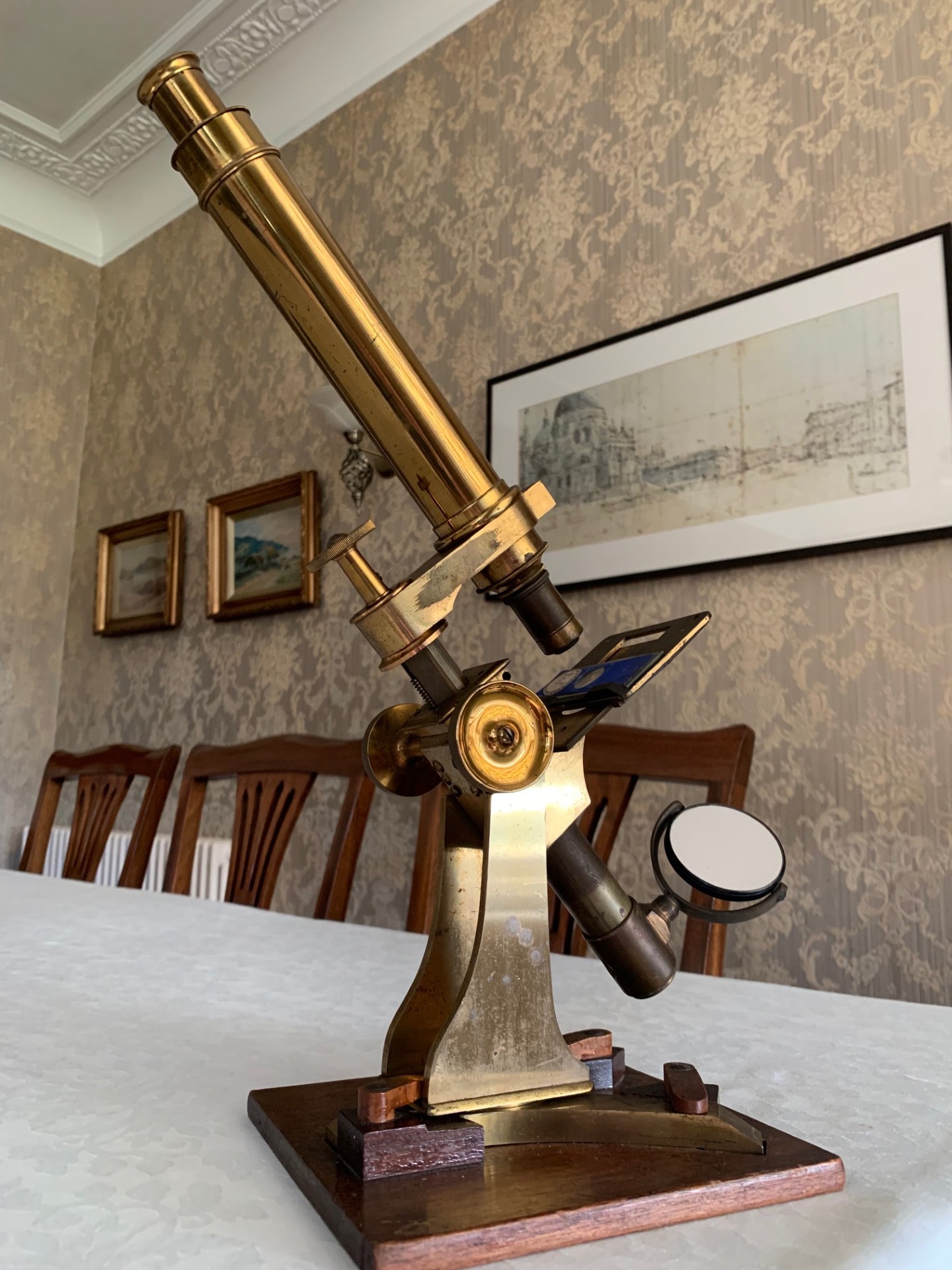 Antique Bar-limb Brass Microscope by Andrew Ross London No. 1737 – circa 1860