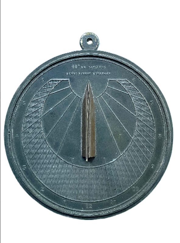 Interesting Brass sundial By Henri Robert Horloger Paris   C.1830.