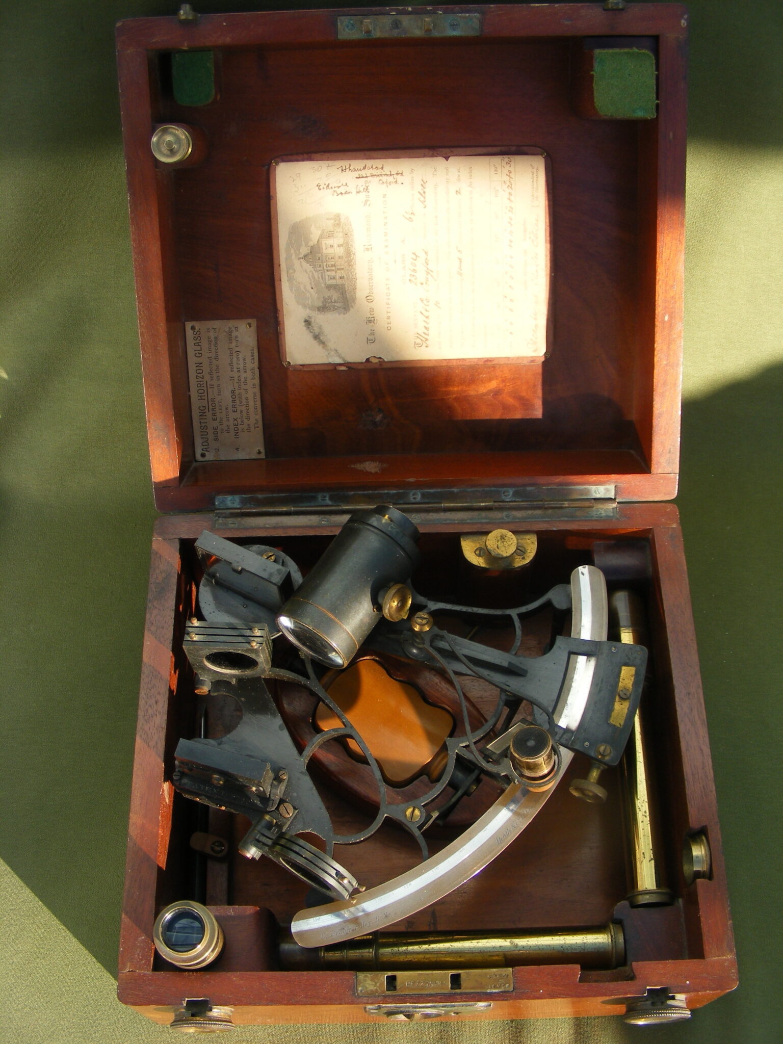 HEATH PATENT BELL FRAME VERNIER SEXTANT