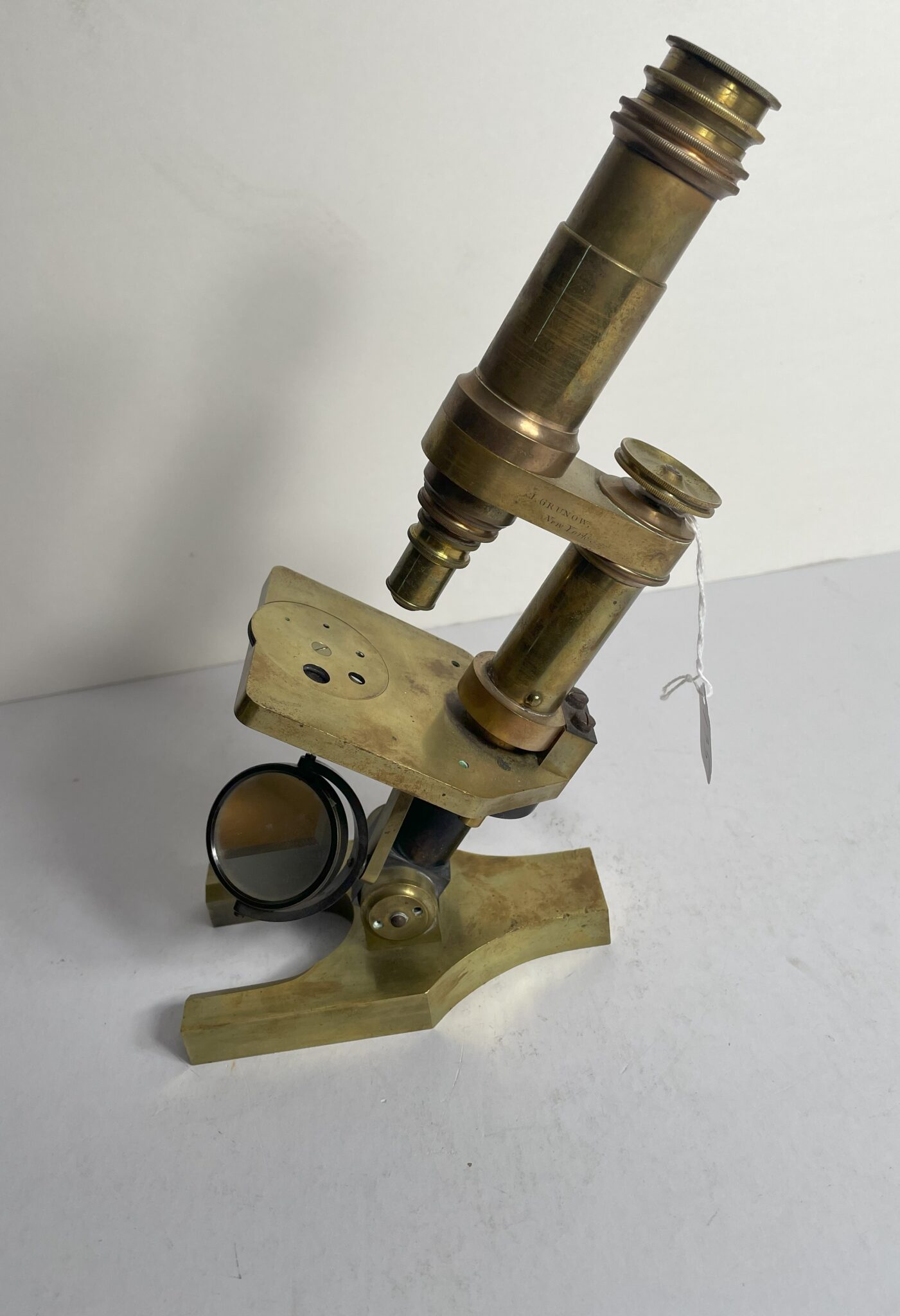 Signed J. Grunow Microscope