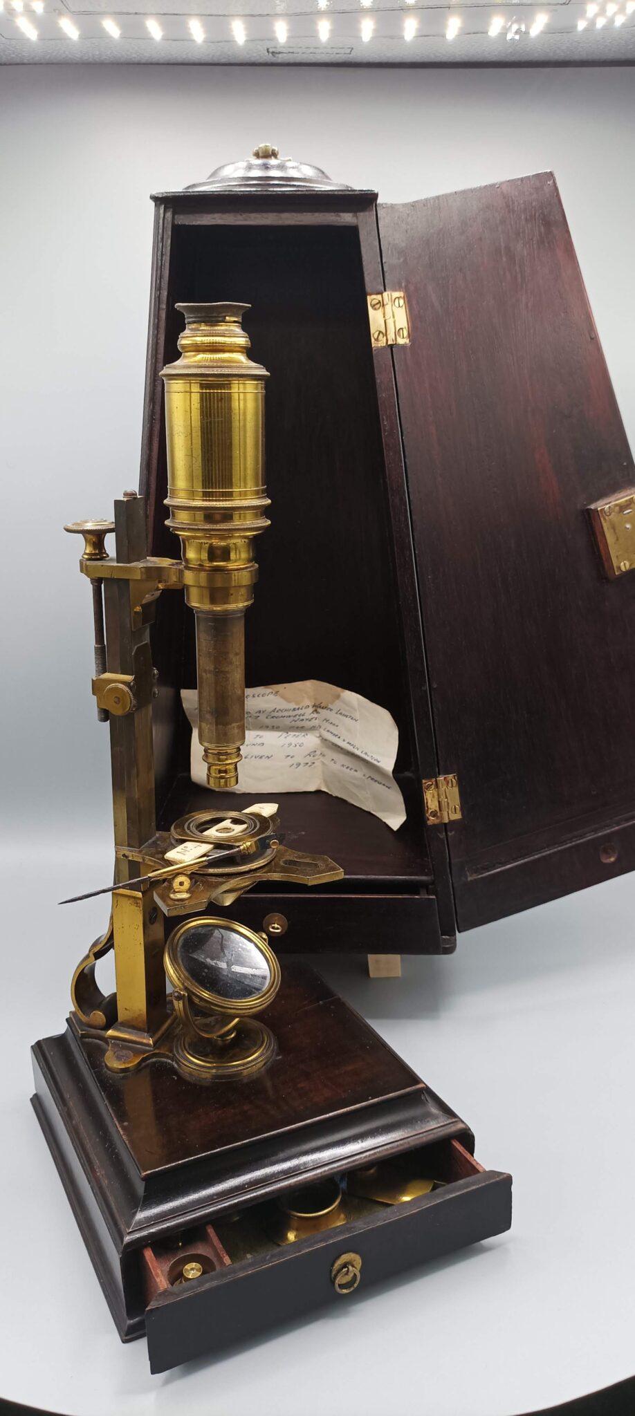 AN ORIGINAL J. Cuff’s NEW CONSTRUCTED DOUBLE MICROSCOPE, c.1745